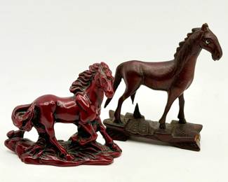 (2) Small Horse Figurines