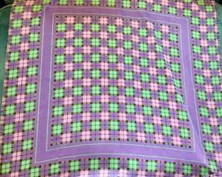 Square Purple & Green Scarf