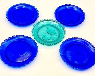 Vintage Glass Cup Plates