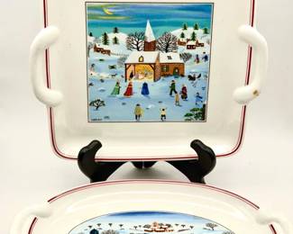 (2) Villeroy & Boch Naïf Christmas Plates