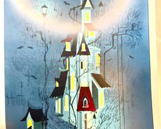 "Knock Knock" by artist Pascal Campion Halloween Print