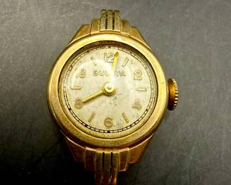10K Rolled Gold Plated Vintage Bulova Watch Face