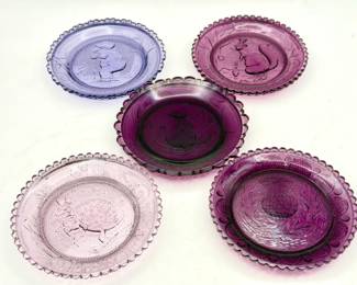 Vintage Glass Cup Plates