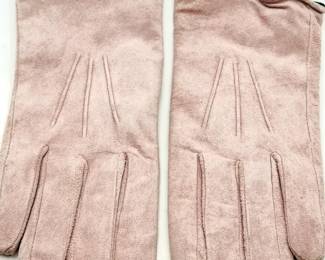 Genuine Leather Pale Pink Gloves