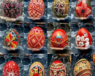(12) Ukrainian Easter Eggs Pysanky