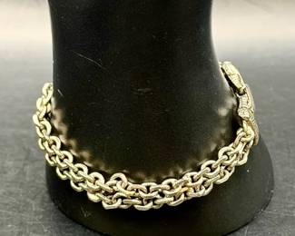 Vintage Signed Goldette Silver Tone Bracelet