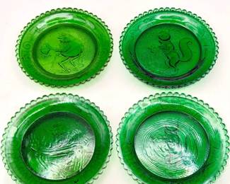 Vintage Glass Cup Plates