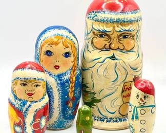 Signed Russian Nesting Dolls From Russia