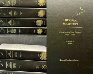 The Great Migration: Immigrants To New England 1634-1635 Robert Charles Anderson Vol. 1-7