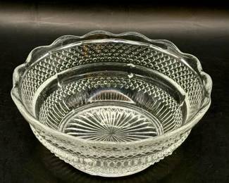 Anchor Hocking Wexford pattern Clear Glass Bowl