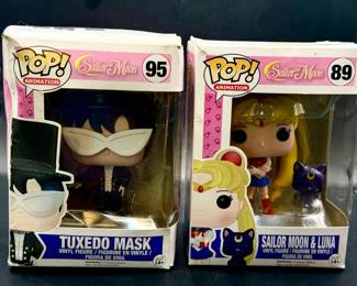 Sailor Moon & Luna & Tuxedo Mask Funko Pop Figurines