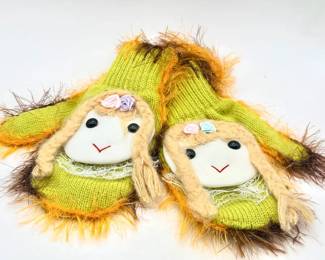 100% pure rabbit wool/fur Russian Mittens NWT