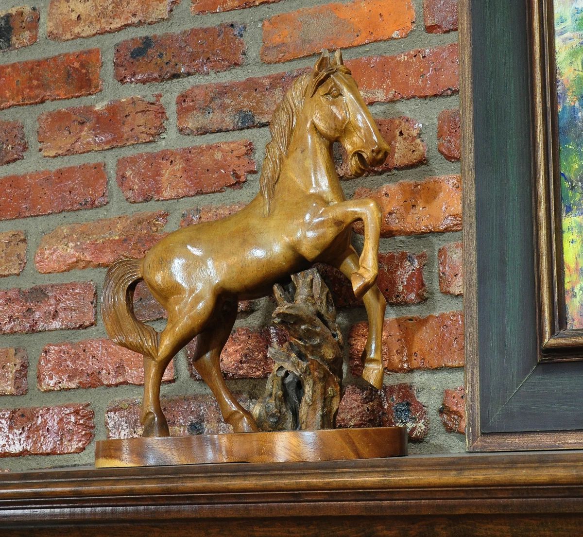 Handcarved large horse