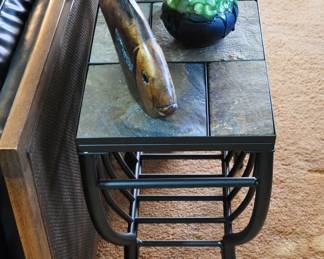 Slate Top Side Table