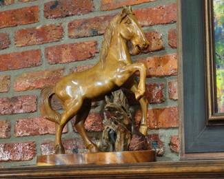 Handcarved large horse