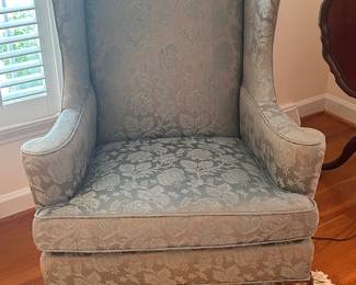 Pair of wing back chairs 