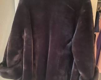 BAck view - Black 'Mouton' Coat