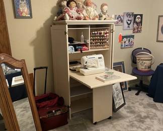 Sewing Machine Cabinet; Thread Holder