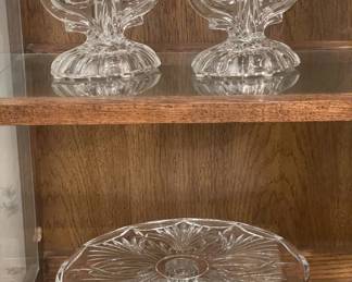 Crystal Cake Stand - pr Candle holders