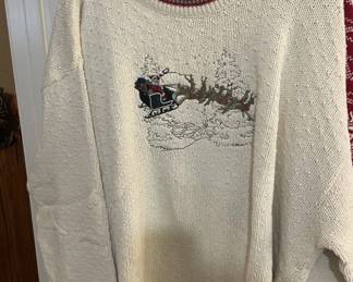 Men's Santa sweater - very vintage.  size xl