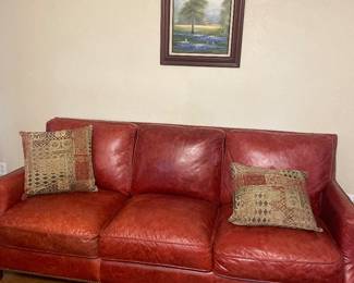Polished Leather Sofa - very nice!