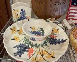 Chip and Dip set, napkin holder