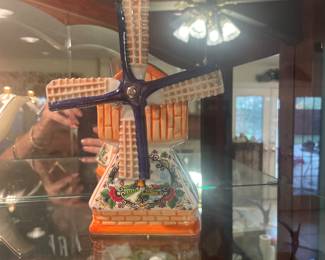 Windmill music box collectible
