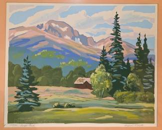 Alfred Wands signed and numbered Long's Peak print