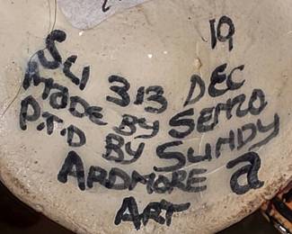 Hand painted pottery for Ardmore Art