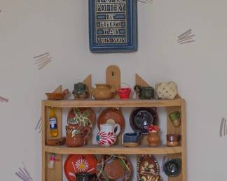 Miniatures and tiles. This tile in particular is the commemorative tile from Pewabic's 100th anniversary celebration