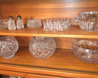 Assorted Waterford and other crystal