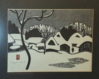 Several Kiyoshi Saito woodblock prints