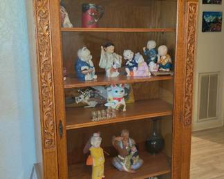 Carved oak curio