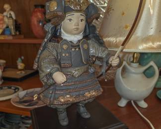 Lladro Child Warrior Children Samurai statue