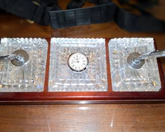 Waterford crystal desk set