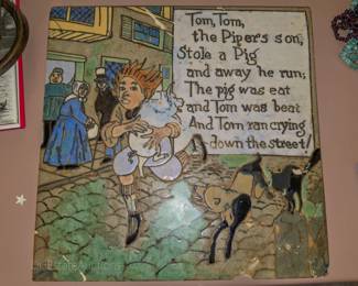 Antique nursery rhyme tile