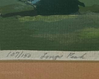 Alfred Wands signed and numbered Long's Peak print