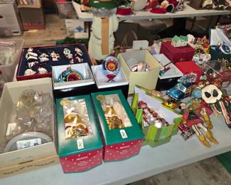 Christmas ornaments by Christopher Radko, Lladro, and more