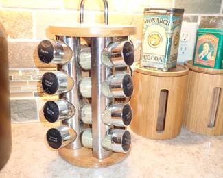 SPICE JARS & HOLDER