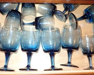 BLUE GLASSWARE
