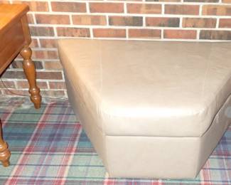 LEATHER OTTOMAN