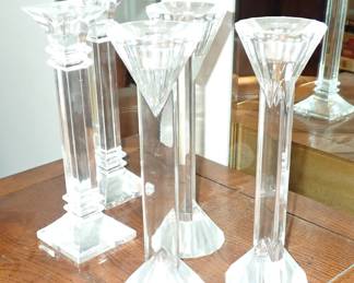 GLASS CANDLE STICKS