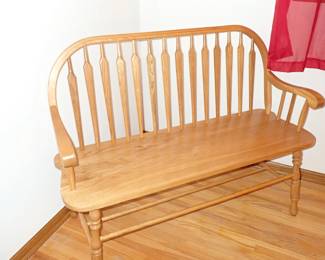 OAK ARROW BACK BENCH