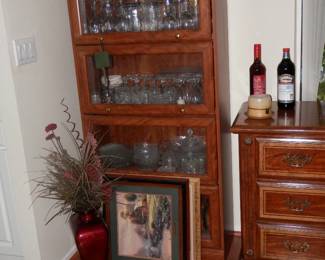 Glass door bookcase..."Lawyer Style"....X 2 (have a pair)