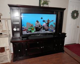 Better shot of Samsung TV in entertainment cabinet