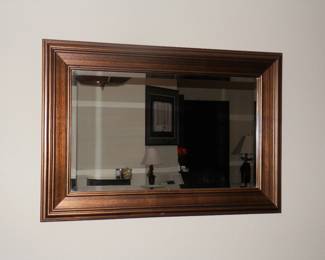 Classic Beveled Mirror above dining table