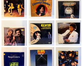 This lot of nine classic vinyl LPs spans the golden era of rock, pop, and soul and is ideal for collectors building a vintage vinyl record collection. Original pressings and iconic album covers make classic LP records like these highly desirable among audiophiles and music lovers who still spin on turntable. A fantastic estate record find for anyone hunting vintage albums at auction.