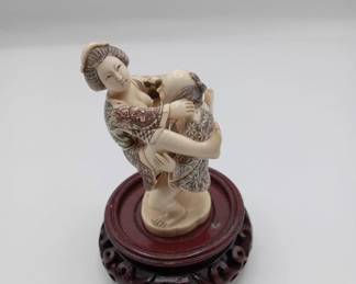 Vintage Carved Ivory- Couple in Coitus