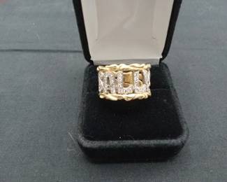 Custom Made Yellow Gold And Diamond Ring Jewelry