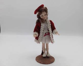 Vintage Minature Doll in Custom made outfit